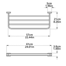 KUNGYO Nero Portasciugamano Nera da Parete - Portasciugamano da Parete Bagno Adesivo Porta Salviette per Il Bagno Lavabo Bagno Cucina