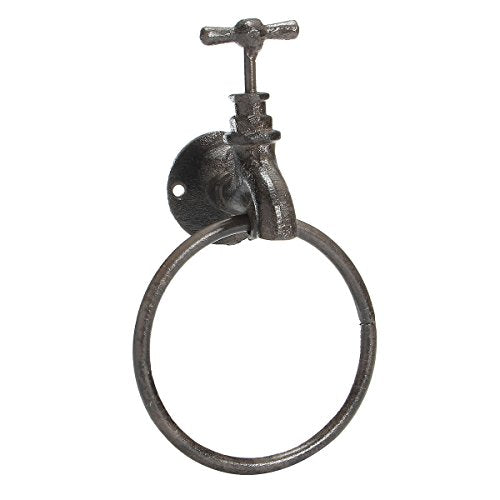 DyNamic Cremagliera Del Supporto Del Portasciugamani Di Casa Del Gancio Del Tovagliolo Dell'Anello Del Gancio Di Bagno Industriale Del Ferro Da Stiro Rustico