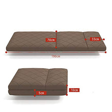 ZIEO Mat Pieghevole Multifunzione Materasso Pieghevole Tappetino Pieghevole Giudizi Sedia salvaspazio futon Traspirante Pieghevole futon Giapponese (Color : Brown, Size : 190x70x5cm)