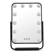 LOVEHOUGE Specchio Hollywood con 3 modalità di Illuminazione,12 Luci A LED,Specchio Cosmetico con Touch Control per Tavolo da Trucco (Include Alimentatore)