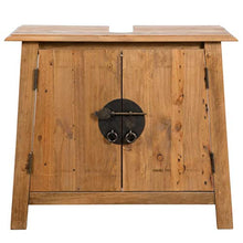 BIGTO Armadietto da bagno in legno di pino riciclato, 70 x 32 x 63 cm