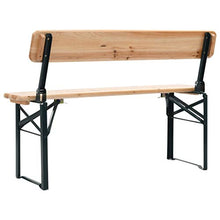 vidaXL 3X Legno d'Abete Tavolo da Birra Panche Pieghevoli Arredo da Giardino
