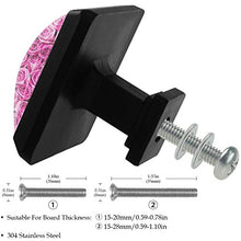 rosa 3 PCS Pomelli per Porta, Pomolo per Mobile, Pomelli per Mobili con Viti, Maniglia per Armadietto, Pomelli per Porta, Pomelli per Cassetti per Porta, Armadio, Cassetto e Credenza