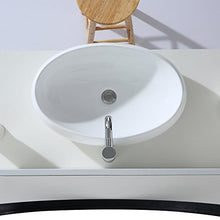Eridanus Serie MALIE-B, Lavabo di Ceramica Bianco Lusso Lavandino Lavello Lavamano Lavabo da Appoggio Tondo Ovale Bacinella Lavandino Lavello per Bagno Casa Bidet Lavabo