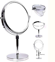ZCCL Supporto Regolabile in Altezza con ingrandimento 10x, 8 Pollici, Specchio a 360 ° Specchio da Bagno Rotante Cromato Specchio da Trucco Specchio da Barba Specchio da Bagno, Standard + 10 ingr