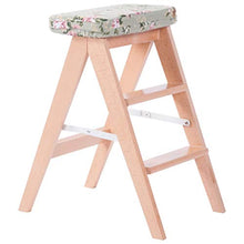 GUOXY Multifunzione Pieghevole Ladder Sgabello Piccolo Passo in Legno Sgabelli Housewares Cucina Sgabelli,3#