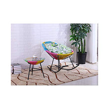 HongTeng Divani Rainbow Color Lazy Sofa Rattan Sedia Camera da Letto Soggiorno Balcone Confortevole Moda Seduta Sgabello Grande Tromba