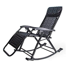 Sywlwxkq Sedia Relax da Ufficio con Balcone Sedia da Giardino reclinabile Sedia a Dondolo Nera | Zero Gravity Locking Sedia reclinabile Soggiorno Giardino Prato | Sedia a Sdraio da Esterno