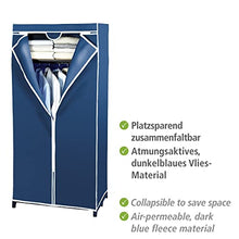 WENKO Armadio Air con ripiano - TNT traspirante, Polipropilene, 75 x 160 x 50 cm, Blu