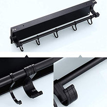 AINIYF Bagno Bagno Doccia Mensola Organizzatore Cucina a Parete di Alluminio dello Spazio Rettangolare igienici Punch Torre Libero Hanger Fence 1 Livello Nero, Il sig.Bagno