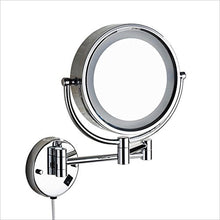 MMWYC Specchio for Trucco a LED/Specchio telescopico Pieghevole for Bagno/Specchio di Bellezza/Specchio bifacciale da Parete for Bagno, 8 Pollici