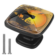 Silhouette leopardo 4 PCS Pomelli per Porta, Pomolo per Mobile, Pomelli per Mobili con Viti, Maniglia per Armadietto, Pomelli per Porta, Pomelli per Cassetti per Porta, Armadio, Cassetto e Credenza