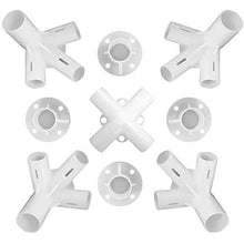 Oulian Pezzi di Ricambio per Gazebo 3 x 3 m, Tenda, Piedini, Connettore Centrale a 4 Vie Pezzi di Ricambio per Raccordi in Plastica 25/19 mm, 9Pcs