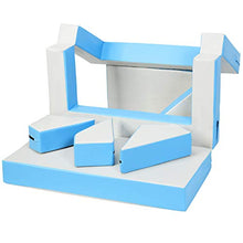 DREAMADE Divano Letto per Bambini Blocchi da Costruzione per Bambini Come Divano Letto, 141 x 94 x 12cm (Azzurro)