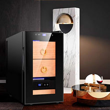 Acciaio Inossidabile Cigar Cabinet Idratante Governo Cedro Spagnolo Di Legno Della Struttura 100 Cigar Cabinet Cigar Humidor Può Visualizzare Umidità Regalo ( Color : Black , Size : 25*50*45cm )