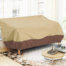rongweiwang Copertura Panca Heavy Duty Patio Esterna Impermeabile Sofa Cover Esterna Impermeabile Couch Coperchio Coperchio Prato mobili - Beige + Coffee