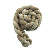shuxuanltd paracolpi Treccia paracolpi Culla Paraurti a Letto Lungo Cuscino per Nodi Cuscino attorcigliato Lancia Cuscino Cuscino di Velluto 3m,Khaki