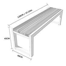 Panchine da giardino per parchi Panchine da esterno per il tempo libero, panchine da terrazza resistenti alle intemperie con struttura in ghisa e legno massello anticorrosivo, panchine da giardino