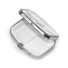 Portapillole quadrato Portapillole da viaggio Portapillole da viaggio Elegante elegante bianco grigio argento glitter marmo dispenser medico per vitamine Sup