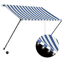 Goliraya Tenda da Sole da Parete Retrattile Manuale Luce LED,Tenda da Sole a Muro,Tenda da Sole Giardino,Tenda da Sole da Terrazzo,Tenda da Sole da Balcone 100x150/150x150/200x150/300x150/400x150 cm