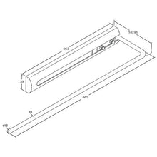 Portasciugamani Estraibile Cromo 1 Braccio 325 mm Portasciugamano Barra per Asciugamani da Muro di SO-TECH®