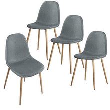 Dripex Sedia da Pranzo Set di 4 , Sedia da Sala da Pranzo ,Sedia da Reception, Sedie Antiscivole in Metallo , Seduta Morbida Imbottita Adatta per Soggiorno, Sala da Pranzo