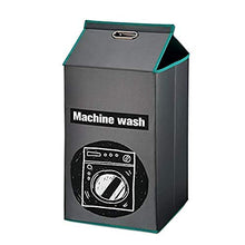 Kit Closet cesto lavanderia Machine Wash, Grigio/filetto Blu