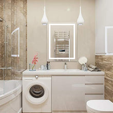 Flyelf 600x800mm Specchio da Parete da Bagno, con Due Altoparlanti Bluetooth, Controllo Tattile Illuminato Dimmerabile