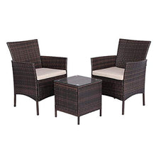 N/Z Daily Equipment 2 Seater Garden Furniture Sets Corner Patio Sofa Dining Set Rattan Wicker Chairs And Coffee Table with Cushions