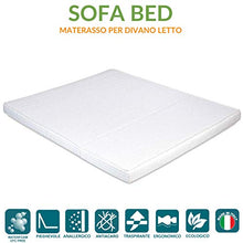 EVERGREENWEB - Materasso Matrimoniale 160x190 H 10 cm PIEGHEVOLE su Seduta per Divano Letto, Prontoletto, Lastra in Poliuretano Ortopedico, Rivestimento ANALLERGICO con Laccetti di Fissaggio, BED SOFA
