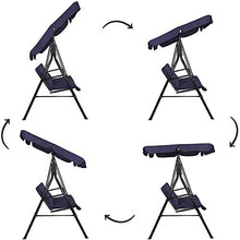 SPRINGOS - Dondolo da giardino Fiona, con tetto, per 3 persone, altezza x larghezza x profondità: 150 x 170 x 109 cm