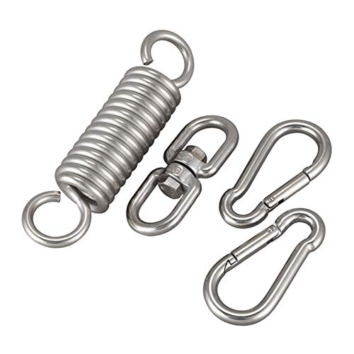 Nixi888 Amaca in Acciaio Inox Kit sospeso Gancio Girevole Capazionedoor Patio Portico Hardware Swing, Borsa per punzonatura Pesanti Genwing Girevole per amache delle Sedie delle Amache Mobili