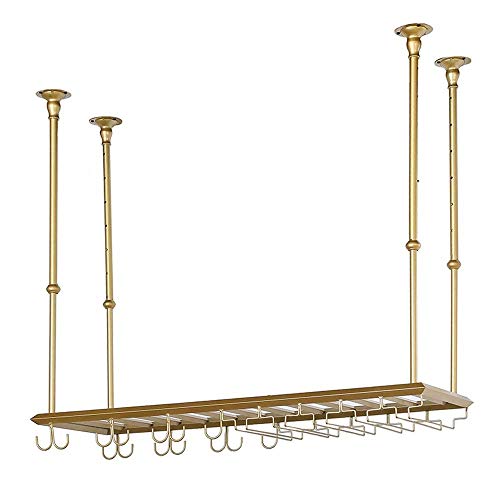 Portabottiglie, portabicchieri Appeso Barra rovesciata Portabottiglie Portabottiglie Europeo in Oro, 3 Misure Portabottiglie per Cucina, Mobile per Soggiorno