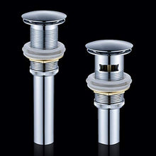 SHDJYR Scarico per lavabo in Ottone Massiccio per lavabo con/Senza troppopieno Accessori da Bagno Neri/cromati/Oro/sfregati ad Olio Senza troppopieno