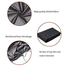 ZCED Coperture per Mobili da Giardino Copertura Tavolo Giardino Esterno Impermeabile Telo Oxford Copritavolo Copertura Protezione Impermeabile Rettangolare Quadrata,Black-130x75x71cm(51x30x28in)