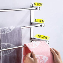 Portasciugamani da parete in acciaio inox multistrato, portasciugamani da cucina, bagno, minimalista (dimensioni: 50 cm)
