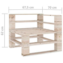 FAMIROSA Divano Angolare da Giardino su Pallet Legno di Pino Impregnato