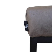 Damiware Bruce - Sgabello da bar realizzato a mano, in acciaio con rivestimento in microfibra e pelle, 75 cm