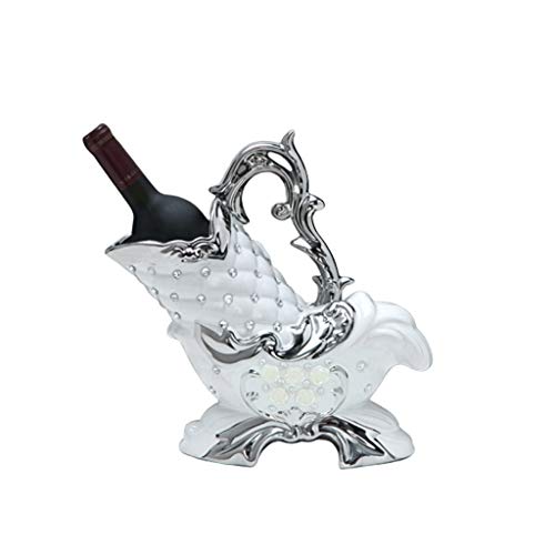 AVEO Portabottiglie di Vino Red Wine Rack Europea Soggiorno di Lusso Supporto del Vino Shelf Decorazioni di Vino Nuova casa i Regali di Nozze Scatola per Vino (Color : White)