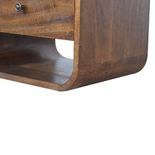 Artisan Furniture Chestnut Curved Edge with 2 Drawers Bedside Armadietto, Legno, Taglia Unica