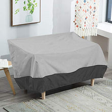 rongweiwang Copertura Panca Heavy Duty Patio Esterna Impermeabile Outdoor Divano Divano Coperchio Coperchio Prato mobili - Grigio + Nero