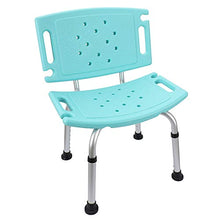 Sgabello da Doccia Pieghevole per Sedia da Bagno Sedile 5 Sgabelli da Doccia Regolabili in Altezza per disabili/Elder/Incinta,Blu