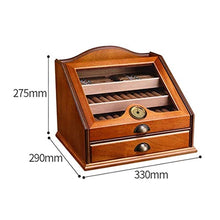 Armadio per Sigari Scatola per Sigari in Legno Massello per Sigari Humidor Melanzane Set per Fumatori Portasigarette Morbido Legno di Cedro Stoccaggio Multi-Zona Grande capacità di 100