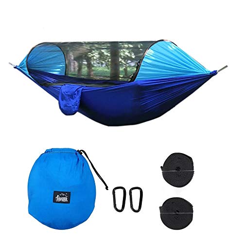 Tetto del Dondolo da Giardino 290x145cm campeggio esterno Hammock Carico massimo 200kg automaticamente e Swing Bed aprire rapidamente Mosquito Net Rain Cover Hanging per Dondolo / Amaca da Giardino