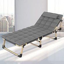 Chaise Longue Pieghevole, Sedie a Sdraio per Patio con Letto Pieghevole Portatile Regolabile, Utilizzato per Intrattenimento in Spiaggia/Riposo in Ufficio/Scorta Ospedaliera, può Sopportare 300k