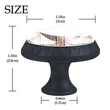 Set di 4 maniglie rotonde per armadio da cucina, credenza, cassettiera, cassettiera, con viti, per cucina, comò, armadietto, bagno, armadio, Torre Eiffel di Parigi