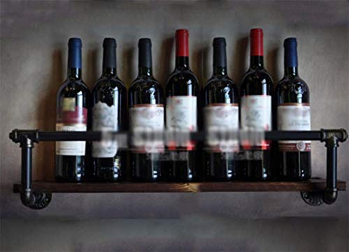 Wygwlg Portabottiglie da Parete, espositore per Vino per modellazione di Tubi, per Cucina, Sala da Pranzo, Bar, Arredamento per la casa e la Cucina, Completamente assemblato,80CM
