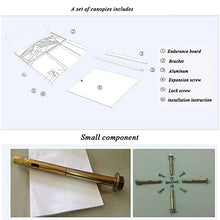 LINGZE Tettoia per Porta Patio Esterno Anteriore Finestra Posteriore Neve Pioggia Portico Ombra Tenda da Sole Riparo Copertura Protettiva per Tetto （Dimensioni: 80 x 200 cm