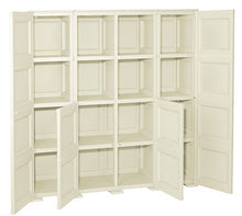 Tontarelli Omnimodus Armadio 4 Ante 4 Piani con 2 Scaffali, Angora, 157x47x164 cm, plastica