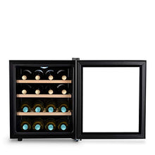 CREATE IKOHS WINECOOLER WOOD L - Cantinetta da 16 bottiglie, 46 l, 70 W, luce LED, display digitale, 3 ripiani, doppio isolamento, zone di temperatura da 11 a 18 gradi, ripiani in legno